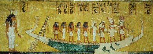 Scene of the Book of the Dead from the tomb of Ay. XVIII Dynasty. Ancient Egypt.
