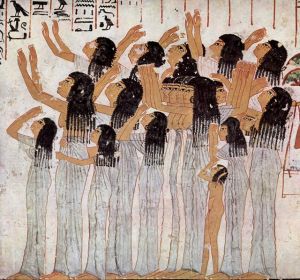 Common mourners from the tomb of Ramose. XVIII Dynasty. Ancient Egypt. photo wikimedia